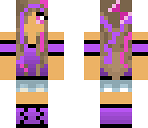purple and pink girl