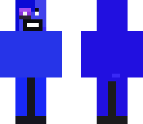 headless blue man