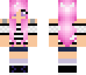 cute pink hair girl