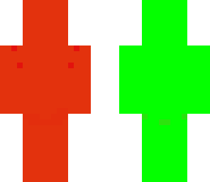 half red half green