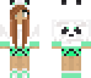 green panda girl
