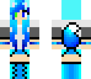 edited version of blue wolf girl