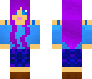 purple haired girl