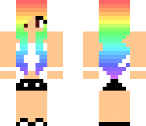 rainbow hipster girl
