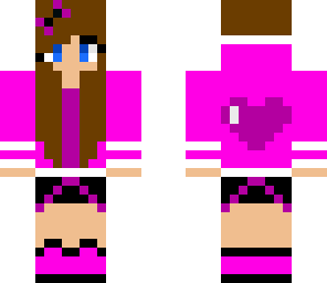 purple hearts girl brown