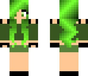 green hair girl