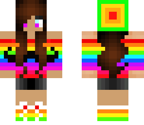 mustache rainbow skin