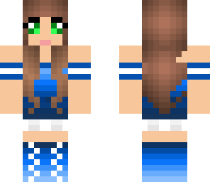 blue cheerleader