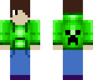 minecraft creeper hoodie-no textured hair