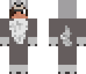 mineherbie in a wolf onzie
