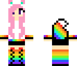rainbow wolf girl