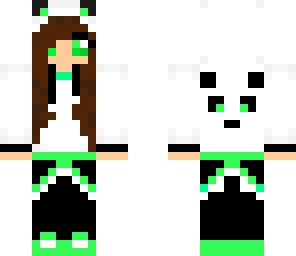 green panda girl