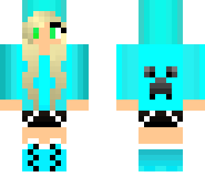 chica creeper celeste