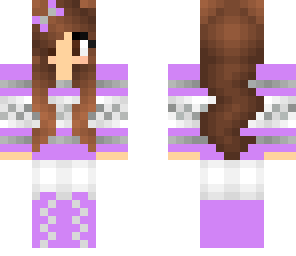 purple winter girl