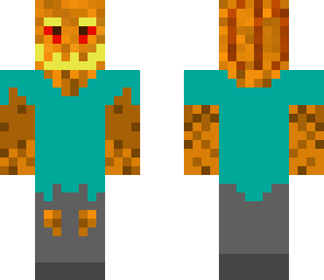 evil zombie pumpkin man