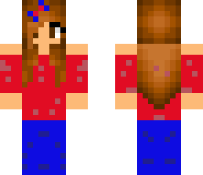 cute red shirt girl