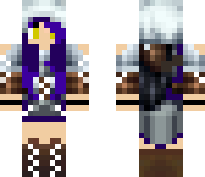 purple hair assasian girl