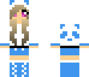blue panda girl