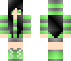 green cute girl