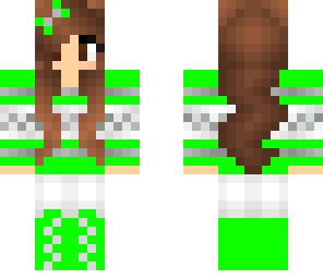 green winter girl