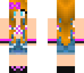 cute redhead with overall skirt thing