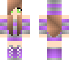 purple striped girl