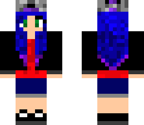 blue-haired girl