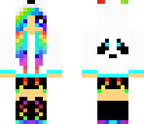 rainbow panda girl edit