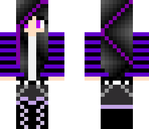 purple girl with black hiar