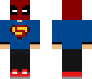 red masked deadpool superman