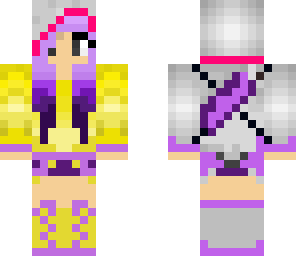 purple and yellow girl