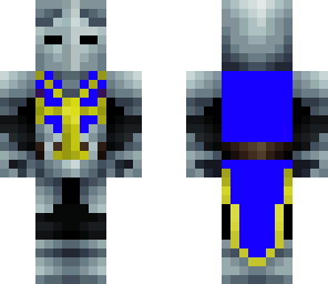 cool blue knight with violent red mohawk