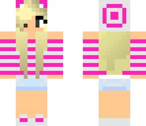 blonde pink and white outfit