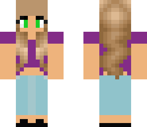 fixed cute girl with purple ****rt