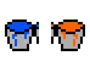 lava and water bucket