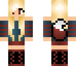 blonde wolf girl with sweater