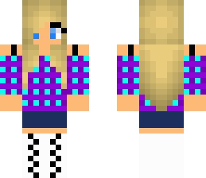 cute girl purple and blue