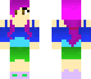 purple haired girl
