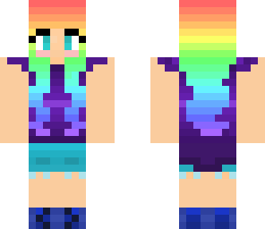 rainbow girl with blush