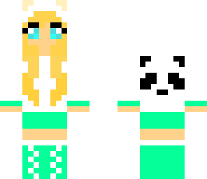 teal panda girl