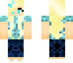 blue girl with bow