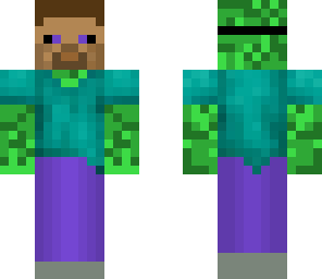 creeper in steve mask