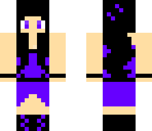 neon purple and black girl redo