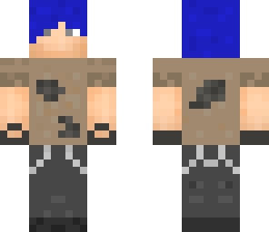 blue haired miner