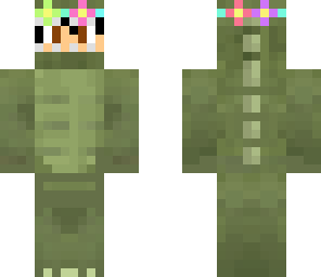 boy dino with floral crown 