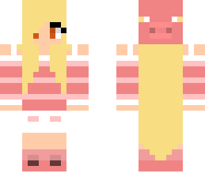 girl with pig hat