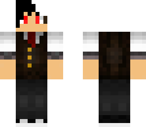 random skin with black and white hair