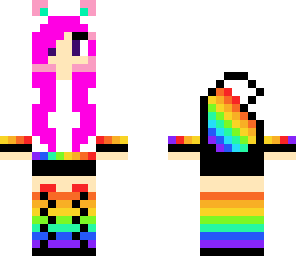 rainbow wolf girl