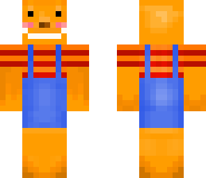 bear wearing overalls