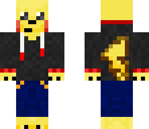picachu in a hoddie red version